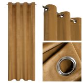 Zasłona gotowa na przelotkach Eurofirany 140X250 MELANIE miodowy