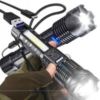 MOCNA LATARKA taktyczna LED Akumulatorowa survivalowa 30W na PREZENT