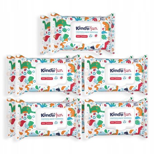 10x Papier nawilżany Kindii fun 60 szt. na Arena.pl
