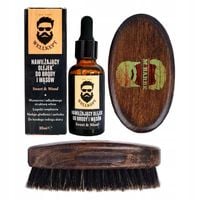Zestaw do Pielęgnacji Brody: Kartacz / Szczotka + Olejek 30ml Nawilżający
