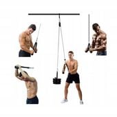 Wyciąg górny dolny do ściany sufitu zestaw domowy do ćwiczeń 110 kg + sznur