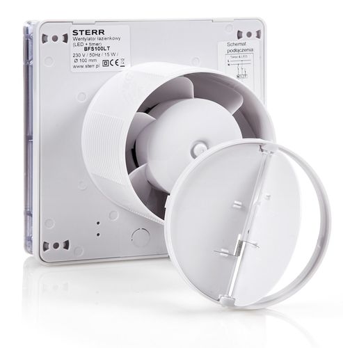 Wentylator łazienkowy STERR BFS100LT biały z wyłącznikiem czasowym i LED na Arena.pl