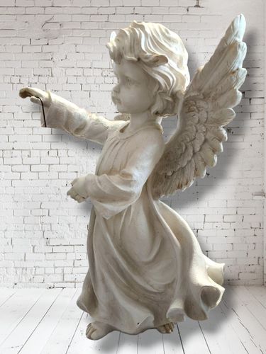 Anioł Chłopiec 40 Cm Znicz Wyjmowany Wkład Figura Dekoracyjna 5423 na Arena.pl