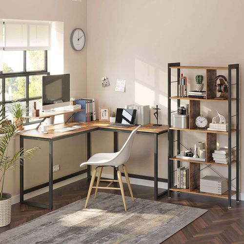 Duże biurko 130x140 rustykalny brąz loft komputerowe GAB na Arena.pl