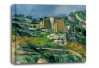 Houses in Provence The Riaux Valley near LEstaque, Paul Cézanne - obraz na płótnie 40x30 cm