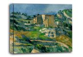 Houses in Provence The Riaux Valley near LEstaque, Paul Cézanne - obraz na płótnie 90x60 cm