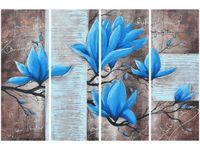 OBRAZ NIEBIESKI KWIAT MAGNOLII