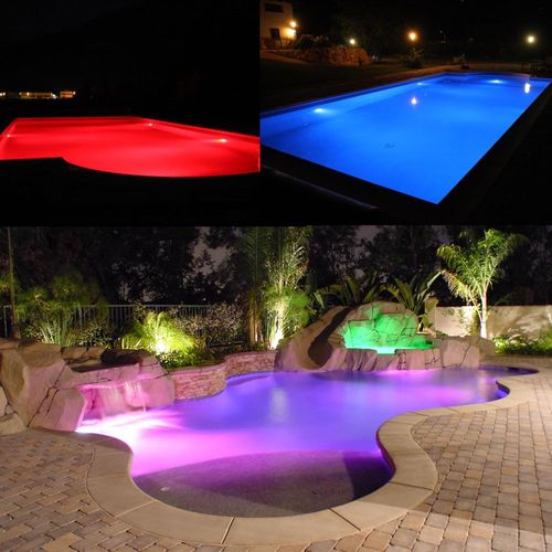 Reflektor LED basenowy LyLmLe PAR56 35W RGB IP68 oświetlenie basenowe na Arena.pl