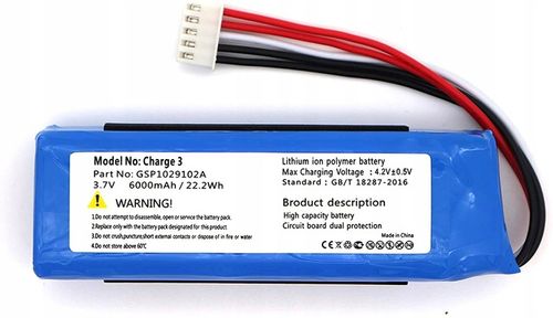 NOWA BATERIA AKUMULATOR - JBL CHARGE 3 GSP1029102A na Arena.pl