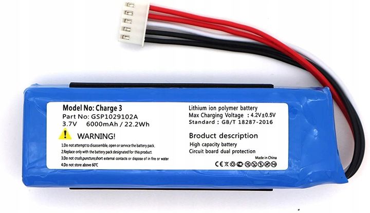 NOWA BATERIA AKUMULATOR - JBL CHARGE 3 GSP1029102A zdjęcie 4