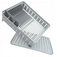 KADAX Suszarka Do Naczyń Jednopoziomowa Z Ociekaczem Na Naczynia Popiel