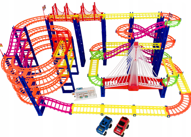 LT126 TOR SAMOCHODOWY 193 ELEMENTY + 2 AUTKA zdjęcie 2