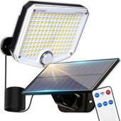 LAMPA SOLARNA LED 300W Z OSOBNYM PANELEM PILOT Z CZUJNIKIEM ZMIERZCHU RUCHU