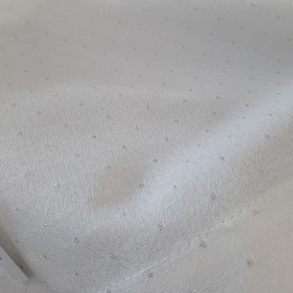 Obrus dekoracyjny ELLEN 85x85 Eurofirany biały w srebrne kropki zdjęcie 8