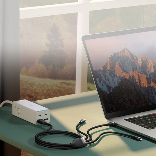 Kabel USB-USB Typ C - Micro USB-USB Typ-C-Lightning BASEUS 3w1 100W 1.2 m na Arena.pl