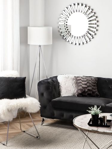 Sofa Welurowa Czarna Sotra na Arena.pl