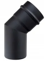 Kolano Stałe 45° do Komina Pellet 80 mm – Uszczelka Silikonowa Czarne