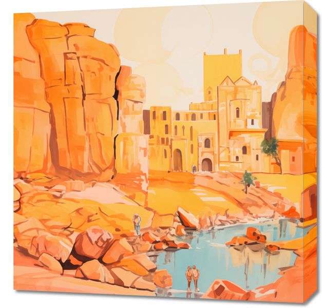 Obraz 60x60cm Ruiny pod Słońcem zdjęcie 1