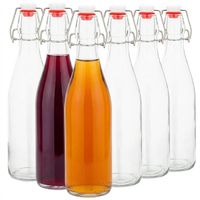 Butelki szklane 750 ml 0,75 l z klipsem nalewki wino sok Altom Design 6 szt