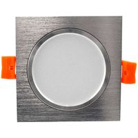 Wpuszczana LAMPA sufitowa VENUS 303622 Polux podtynkowa OPRAWA kwadratowa LED 7W 3000K do zabudowy srebrna