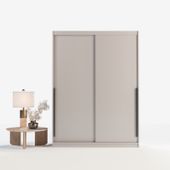 Szafa przesuwna ADAPTE 160 / 215 z półkami i drążkami - Kaszmir