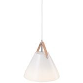 Lampa wisząca Strap 84303001 Nordlux metal skóra biała