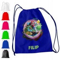 WOREK PLECAK SPORTOWY NA WF DLA DZIECI - SUPER MARIO BROS + IMIĘ! LUIGI