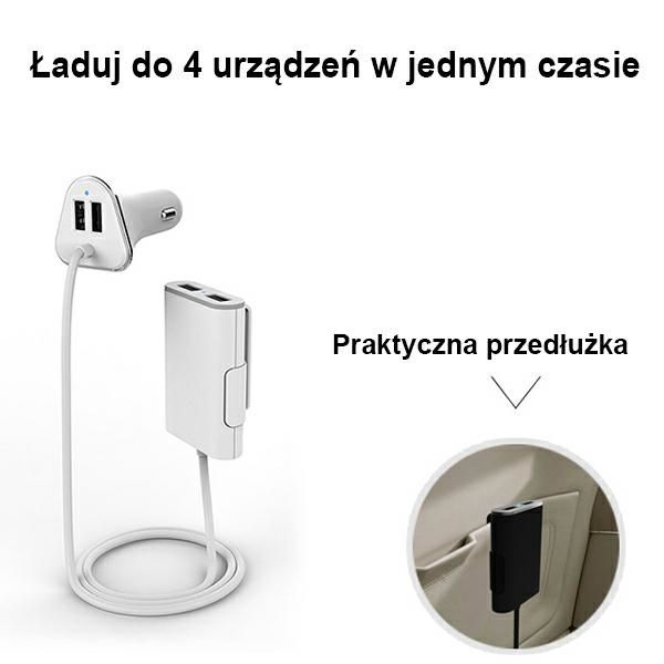 awei ład. sam. c-400 9.6a 4xusbhigh speed biały/white zdjęcie 5