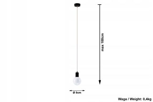 Lampa Wisząca EDISON Biała na Arena.pl