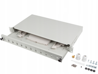 Przełącznica światłowodowa Lanberg 12xSC simplex / 12xLC duplex Rack szara