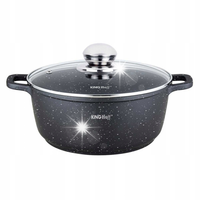 GARNEK MARMUROWY 1.3L 16cm z pokrywką indukcja