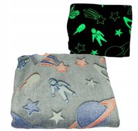 kocyk świecący w ciemności pled 150X200 koc dziecięcy różowy motylek