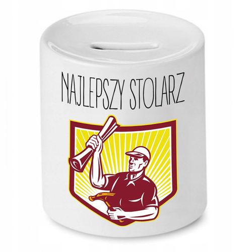 Skarbonka Prezent Dla Stolarza Najlepszy Stolarz Z Nadrukiem Ze Zdjęciem na Arena.pl