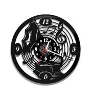 Zegar ścienny z płyty winylowej Gramofon 95.2