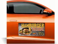 Magnes na samochód auto reklama magnetyczna 60x30 cm HAMBURGER NATURAL