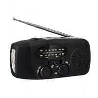 RADIO AWARYJNE Z KORBKĄ POWERBANK USB SOLARNE ALARM SOS TURYSTYCZNE LATARKA