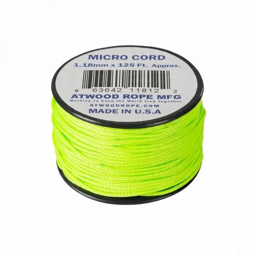 Linka Atwood Rope MFG Micro Cord 1,18mm/38m (125ft) Neon Green na Arena.pl