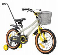 ROWER DZIECIĘCY GERMINA 16″ SPORT 4-6lat odczepiane kółka koszyk SOLIDNY