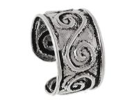 Elegancki oksydowany srebrny kolczyk nausznica ze wzorem srebro 925 K2605