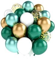 Balony Zielone Złote 60Szt Ślub Wesele Urodziny