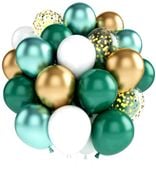 Balony Zielone Złote 60Szt Ślub Wesele Urodziny