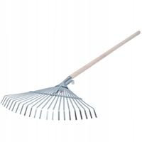 GRABIE DO LIŚCI TRAWY OGRODOWE TRZON DREWNIANY 130cm REGULOWANE WACHLARZOWE