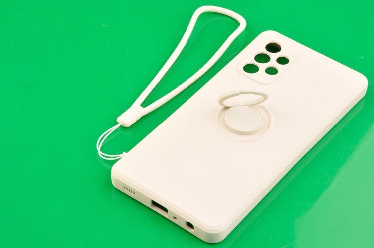 Etui Pastel Ring do Samsung Galaxy A72 szary zdjęcie 3