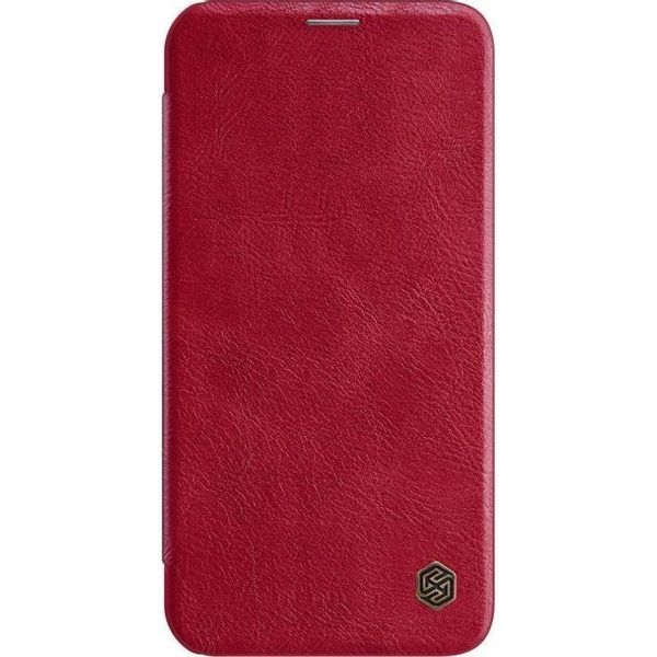 Nillkin Qin Leather Case - Etui Apple iPhone 12 Pro Max (Red) zdjęcie 2
