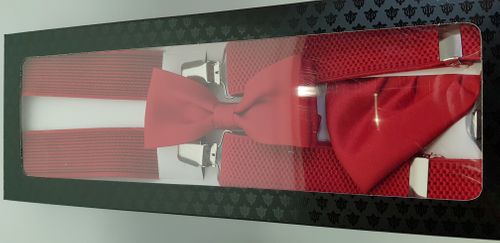 KOMPLET CZERWONE SZELKI Z MUCHĄ MUSZKĄ I POSZETKĄ na Arena.pl