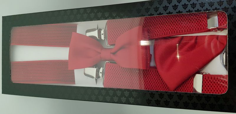 KOMPLET CZERWONE SZELKI Z MUCHĄ MUSZKĄ I POSZETKĄ zdjęcie 3