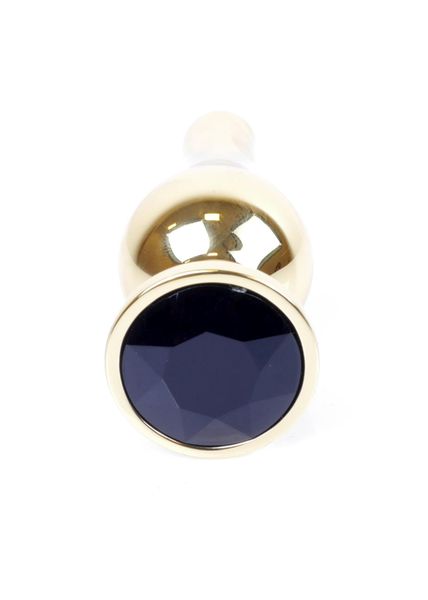 Plug-Jewellery Gold Butt Plug- Black zdjęcie 1