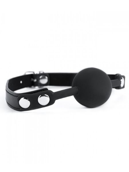 Black Silicone Ball Gag zdjęcie 2