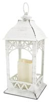 Lampion latarenka LED biały ozdobny świecznik