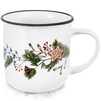 Kubek Ceramiczny do Kawy Herbaty Ziół Napojów Zimowy Świąteczny 330 ml